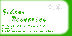 viktor meinerics business card